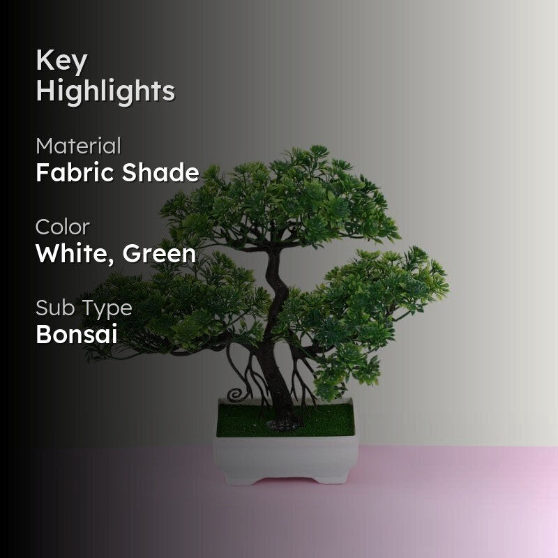 Faux Short Bonsai (26 cms) - Green media 2