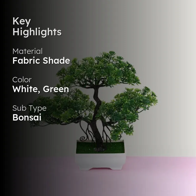 Faux Short Bonsai (26 cms) - Green media 2