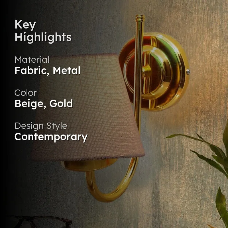 Galora Gale Fabric & Metal Wall Lamp media 2