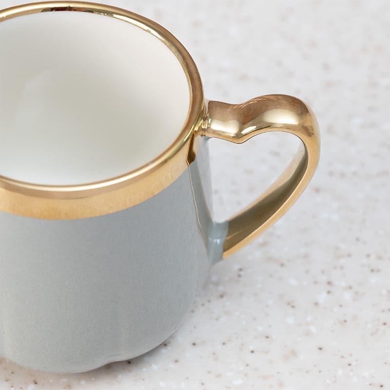 Cupino Porcelain Tea Cup (220 mL Each/Grey) -  Set of Six media 3