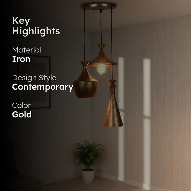 Royal Trio Iron Ceiling Lamp media 2
