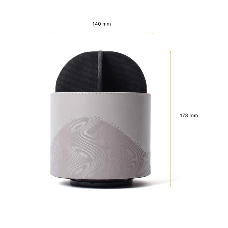 Veltrix Faux Leather Pen Stand - Grey media 9