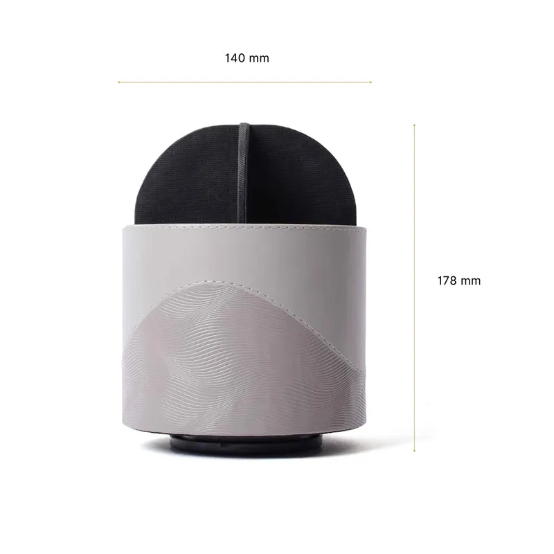 Veltrix Faux Leather Pen Stand - Grey media 9