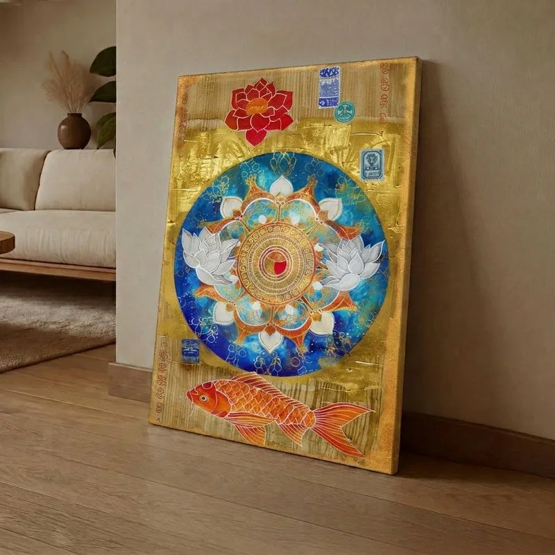 Spectrum Mandala Wall Art Without Frame media 1