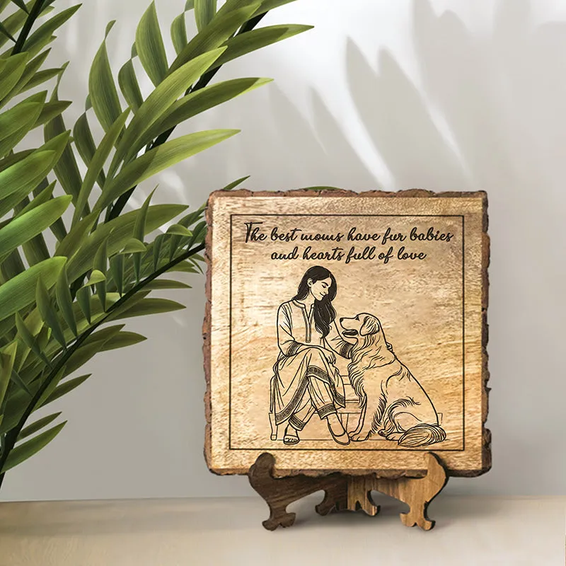Fur Babies Wood Showpiece - Square media 1
