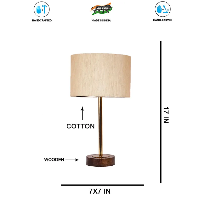 Cotin I Rodin Wooden Table Lamp - Beige,Gold,Brown media 7