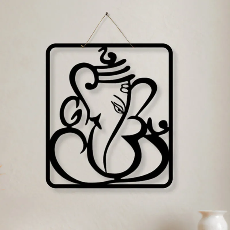 Ganesha Lines Iron Wall Accent media 3