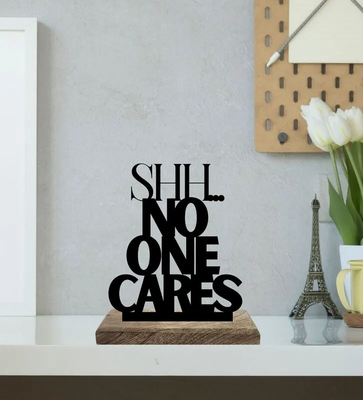 Silent Disregard Typography Showpiece - Set Of Two media 4