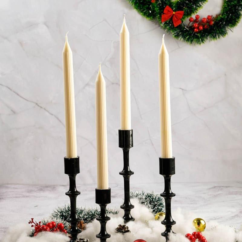 Set of 4 Guidance Taper Candles - Cinnamon Roll Scented media 4