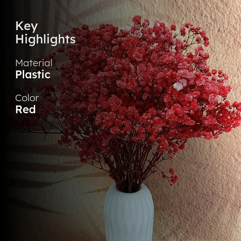 Artificial Gypsophila (Red) - Set Of Three media 2
