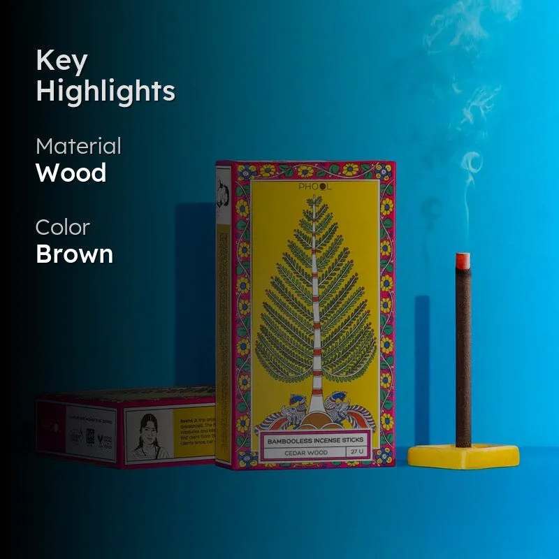 Phool Bambooless Incense Sticks (Cedar Wood) - Set Of Forty media 2