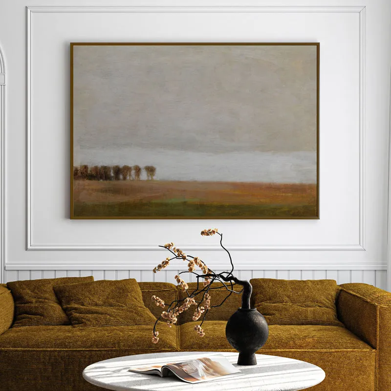 Blurred Crowd Wood Wall Art With Frame - Black media 1