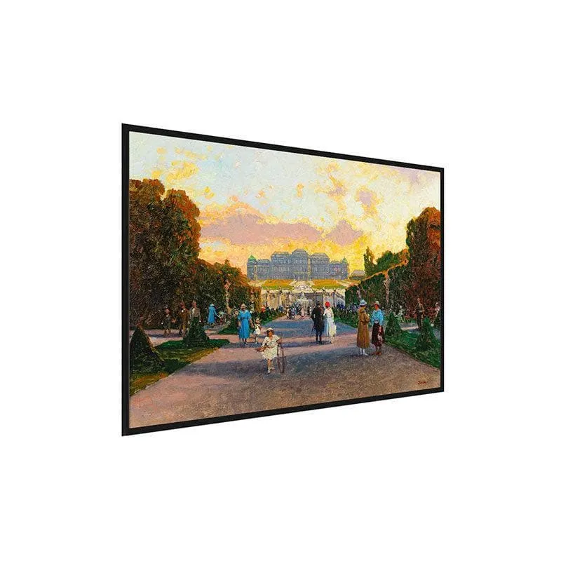 The Evening Canvas Painting - Black Frame media 3
