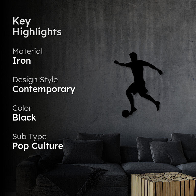 Football Play Black Iron Wall Accent media 2