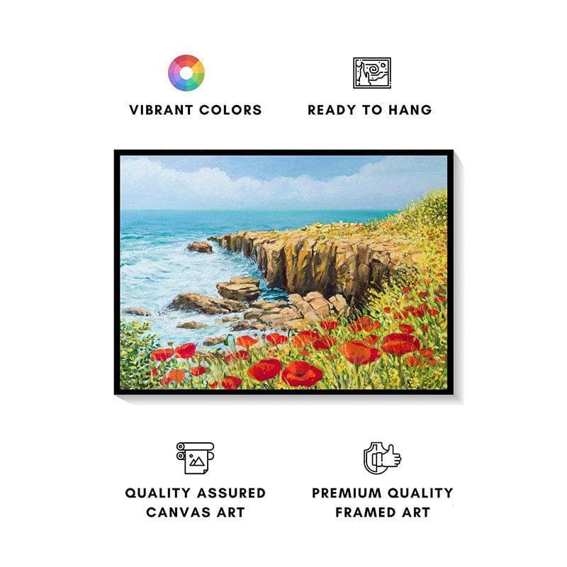Summer Breeze Canvas Painting - Black Frame media 4