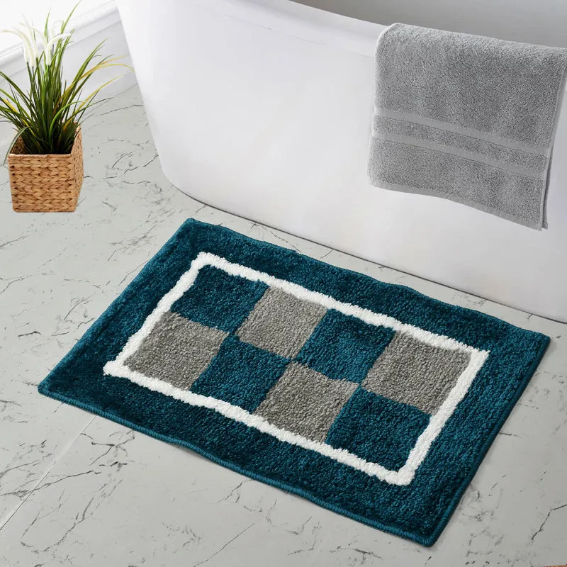 Zerix Cotton Bath Mat - Blue media 4