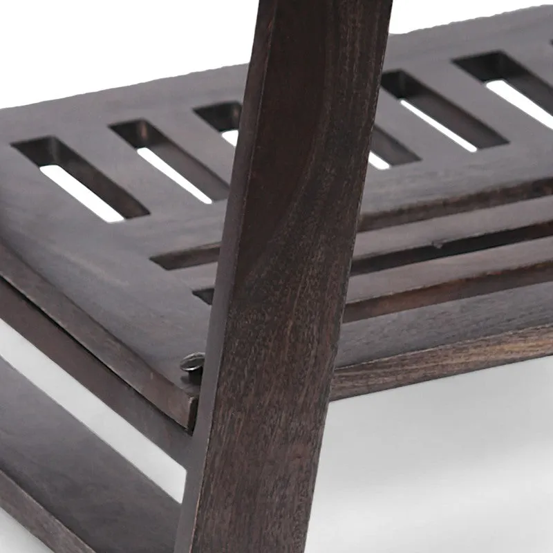 Azvino Sheesham Wooden Center Table - Dark Brown media 8