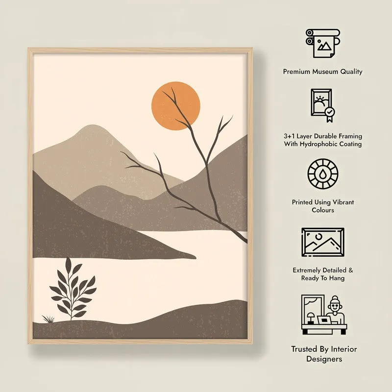 Whispering Graphite Archival Canvas Wall Art - Natural Brown Frame media 8
