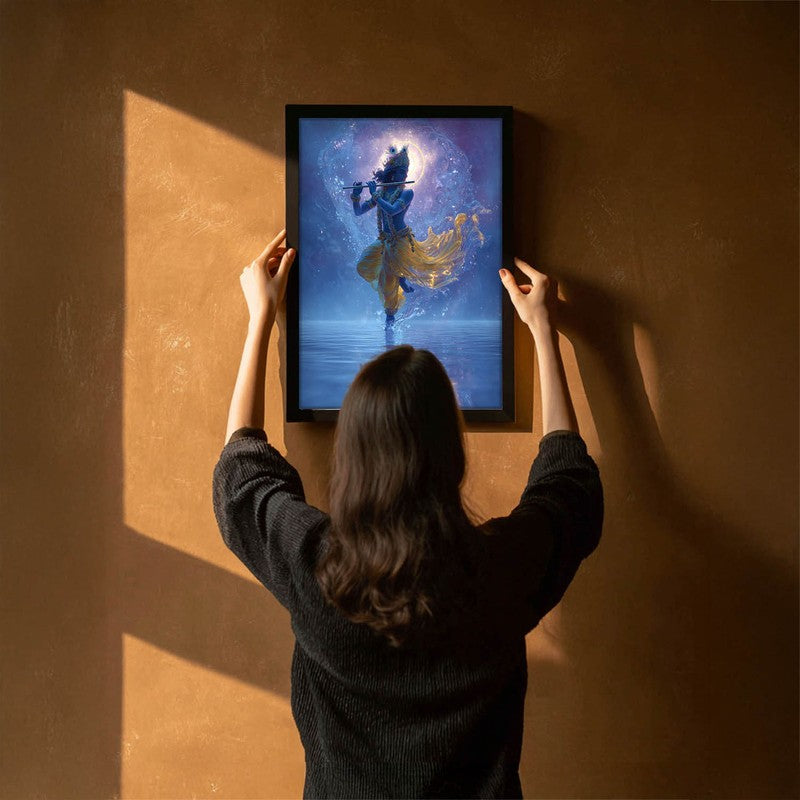 Cosmic Glow Sri Krishna Archival Paper Wall Art media 6