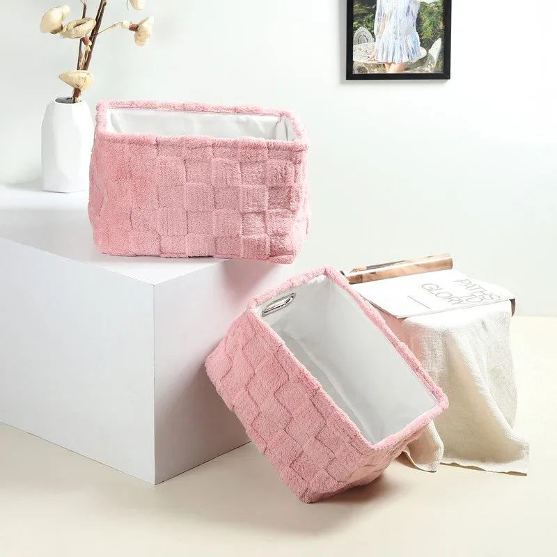 UrbanNest Fabric Storage Basket (Pink) - Set of Two media 3