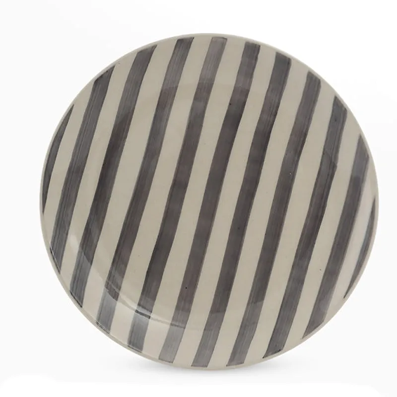 Cross Strips Ceramic Dinner Plate - Set Of Six media 8