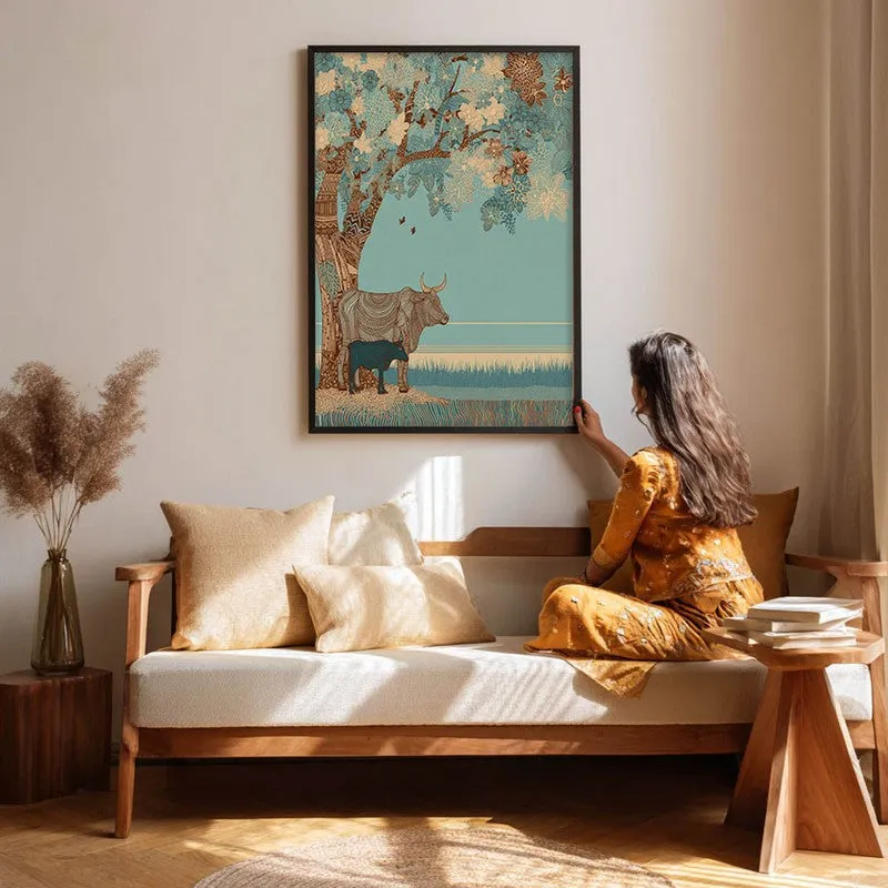 Shantivan Canvas Wall Painting With Black Frame media 5