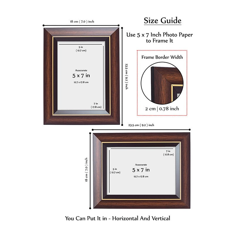 Elegant Brown Wood Tabletop Photo Frame media 9