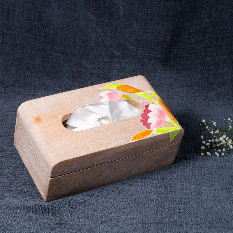 Sacred Lotus Wooden Tissue Holder media 5