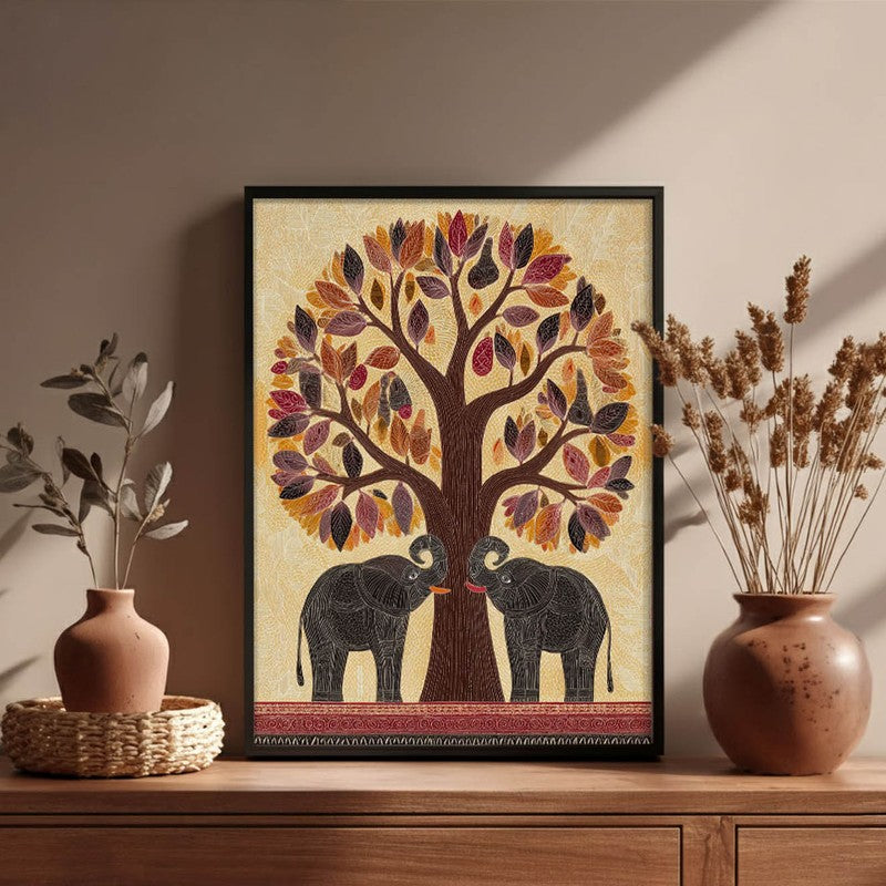 Aranya Canvas Wall Painting With Black Frame media 3