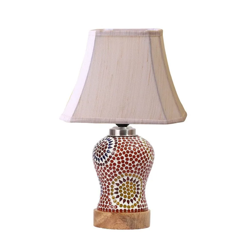 Aranya Square Wooden Table Lamp - Multicolor media 5