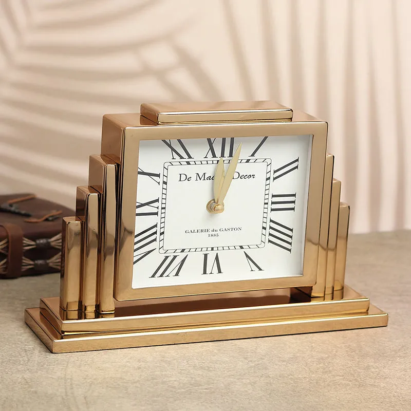 Glim Analog Table Clock - Gold media 1