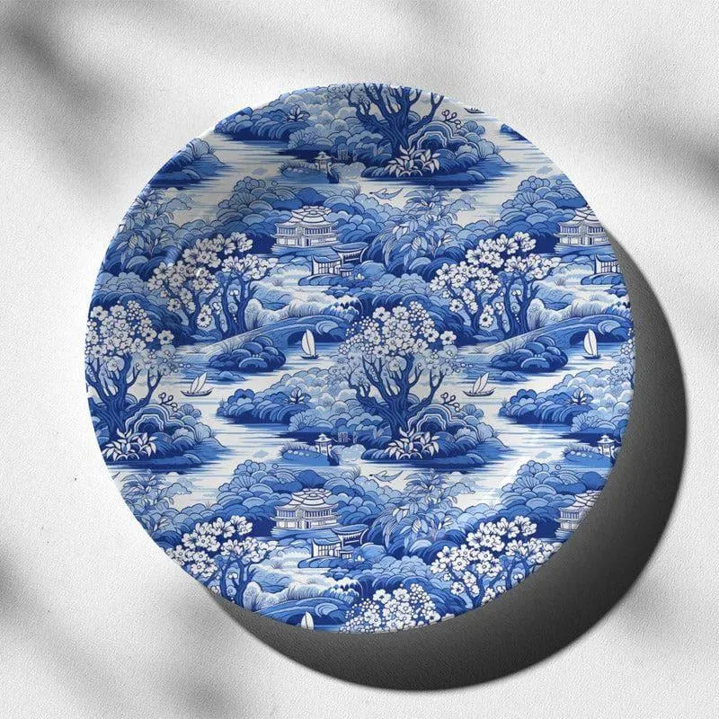 Chinese Blue Willow Wall Plate media 1