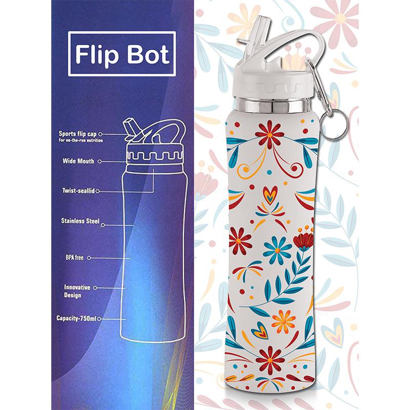 Stella Flora Sipper Water Bottle (White) - 750 mL media 6
