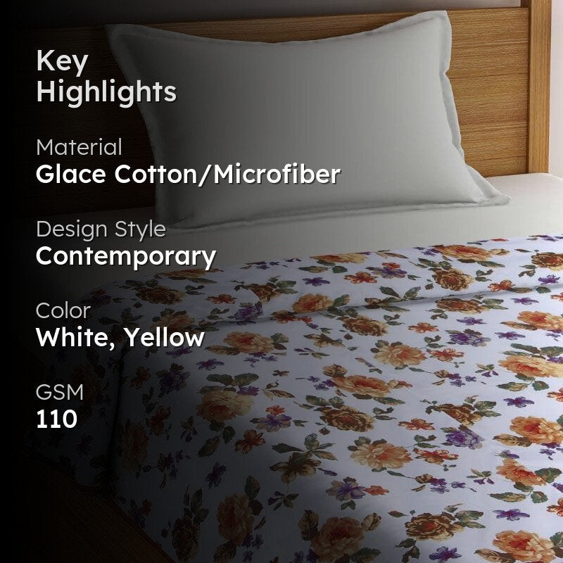 Charmesi Rose Printed Glace Cotton/Microfiber Dohar media 2