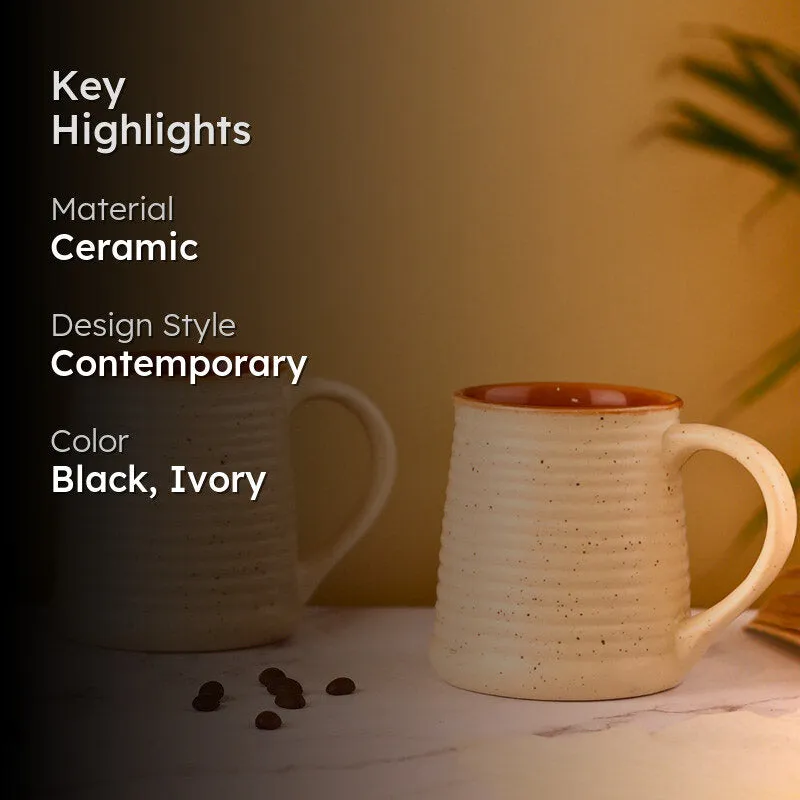 Azaria Ceramic Tea Cup (230 mL Each) - Set of Two media 2