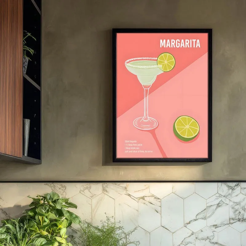 PinkMargerita Archival Canvas Wall Art - Black media 3