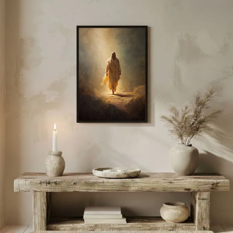 Heavenly Path Archival Paper Wall Painting With Black Frame media 3