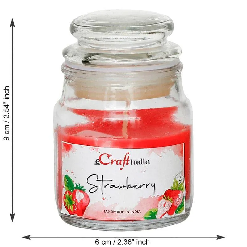 Nithya Strawberry Scented Jar Candle - Set Of Five media 4