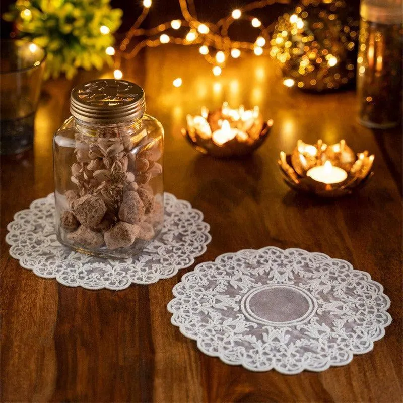 Embroidered Floral Fiesta Doily - Set Of Two media 4