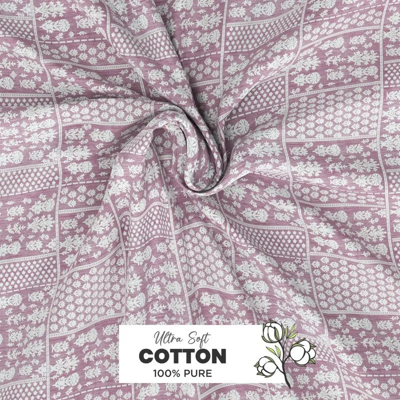 Ulven Cotton Bedsheet (Purple) - 144 TC media 5