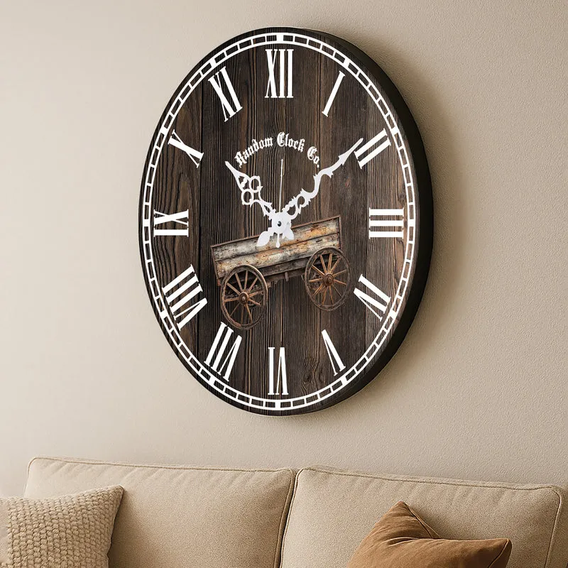Wheel Of Time Wood Analog Wall Clock media 7