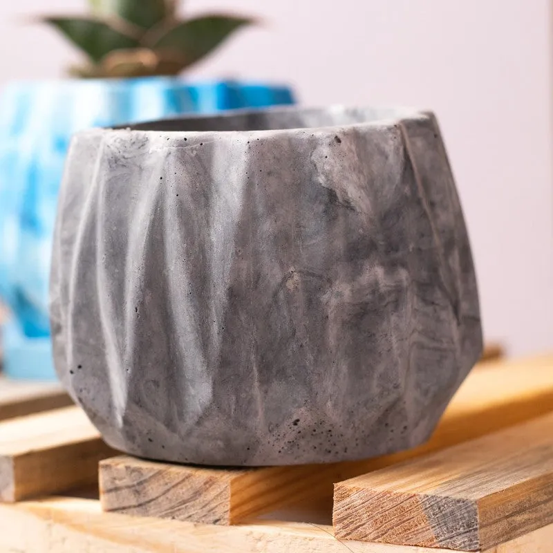 Drovo Round Planter - Grey media 1