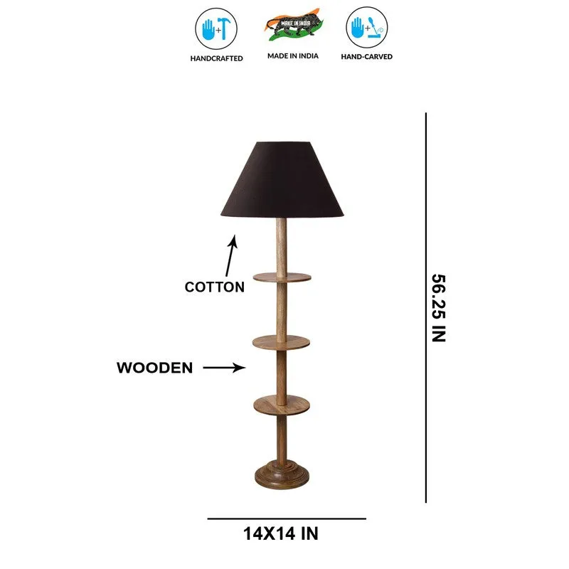 EclipseNova Light Wooden Floor Lamp - Black media 8