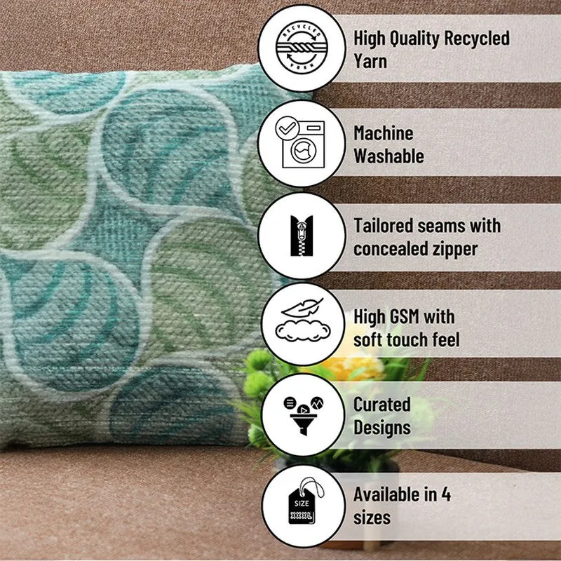 PetalPrism Cushion Cover (Sky Blue) - Set Of Five media 8