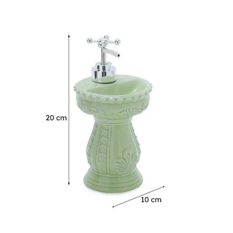 Antique Basin Soap Dispenser - Green media 6