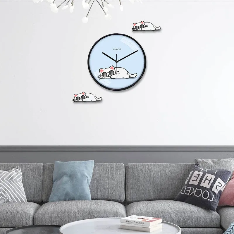Kitty Tick Wall Clock media 1