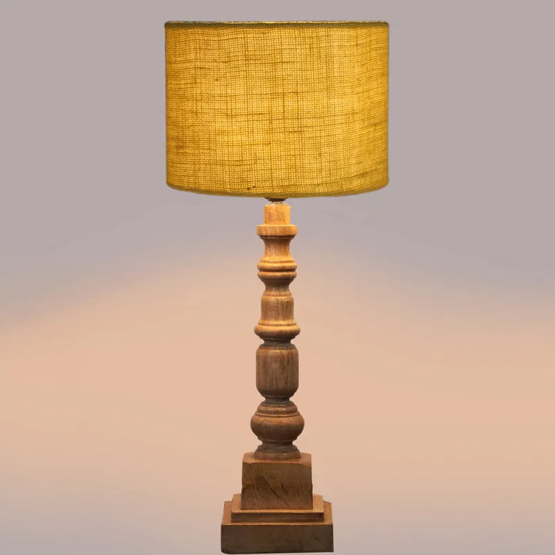 Sienna I Arbor Wooden Table Lamp - Yellow,Brown media 4