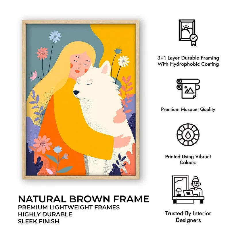 Aurelle Canvas Wall Painting With Brown Frame media 10