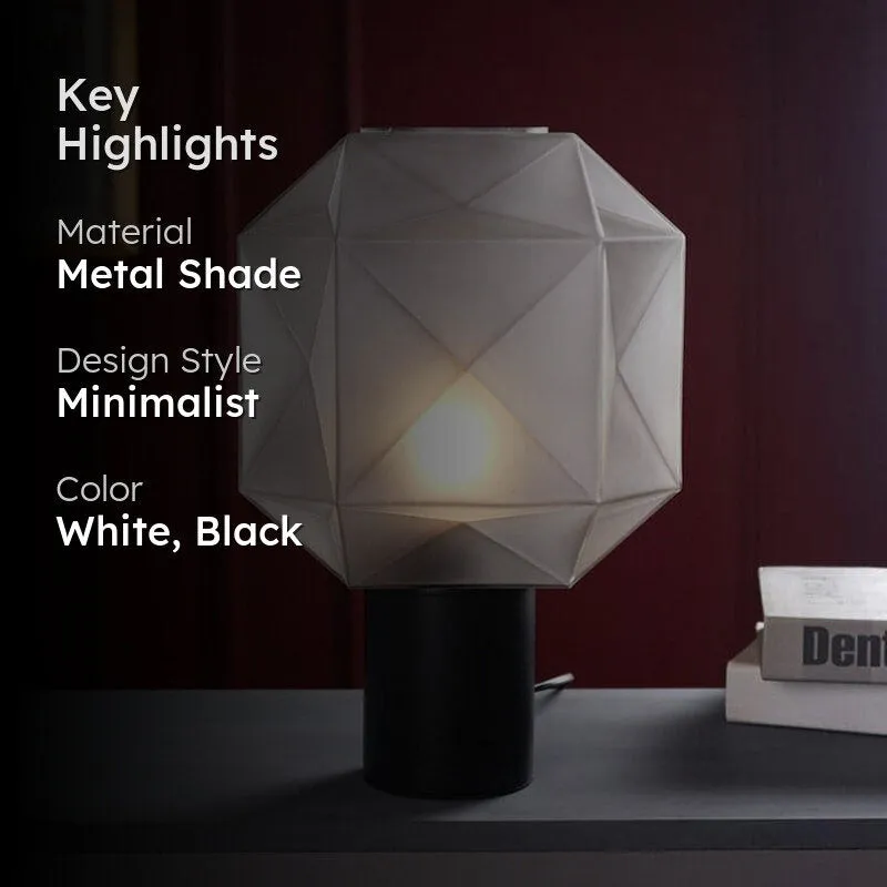 Boxy Glow LED Metal Table Lamp - White,Black media 2