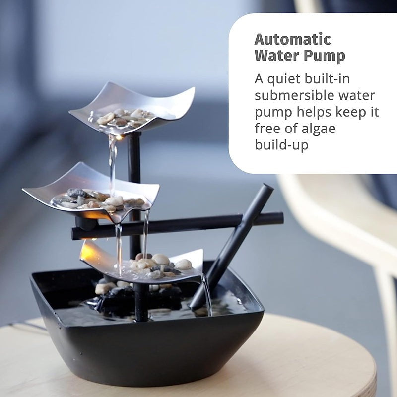 Flow Of Peace Table Top Metal Fountain media 5